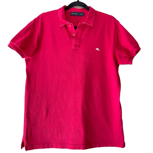 Etro Magenta Hot Pink Pink Polo Shirt Size XL 100% Cotton Barbiecore - Picture 3 of 17